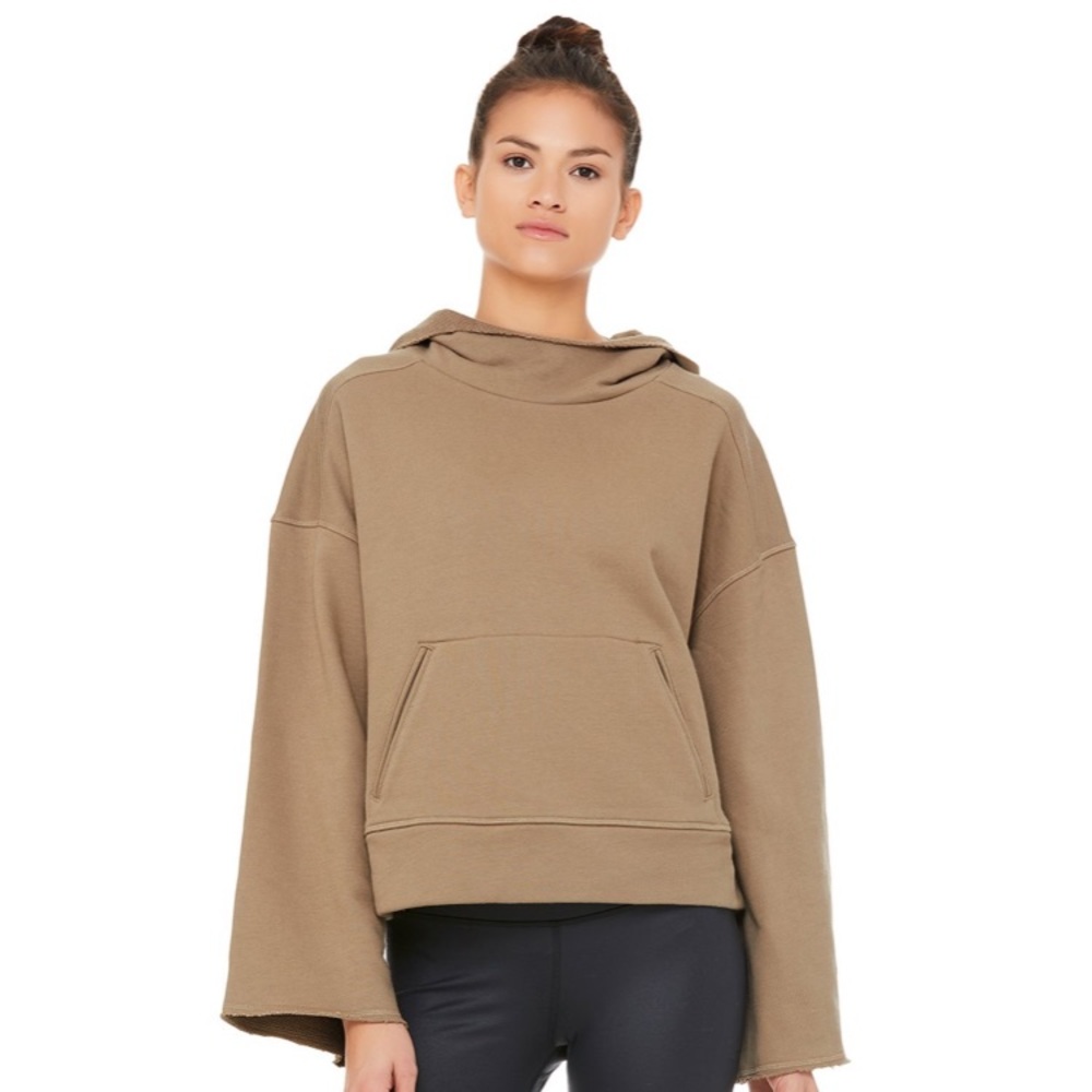 Alo Yoga Low Key hoodie SZ XS in Gravel
